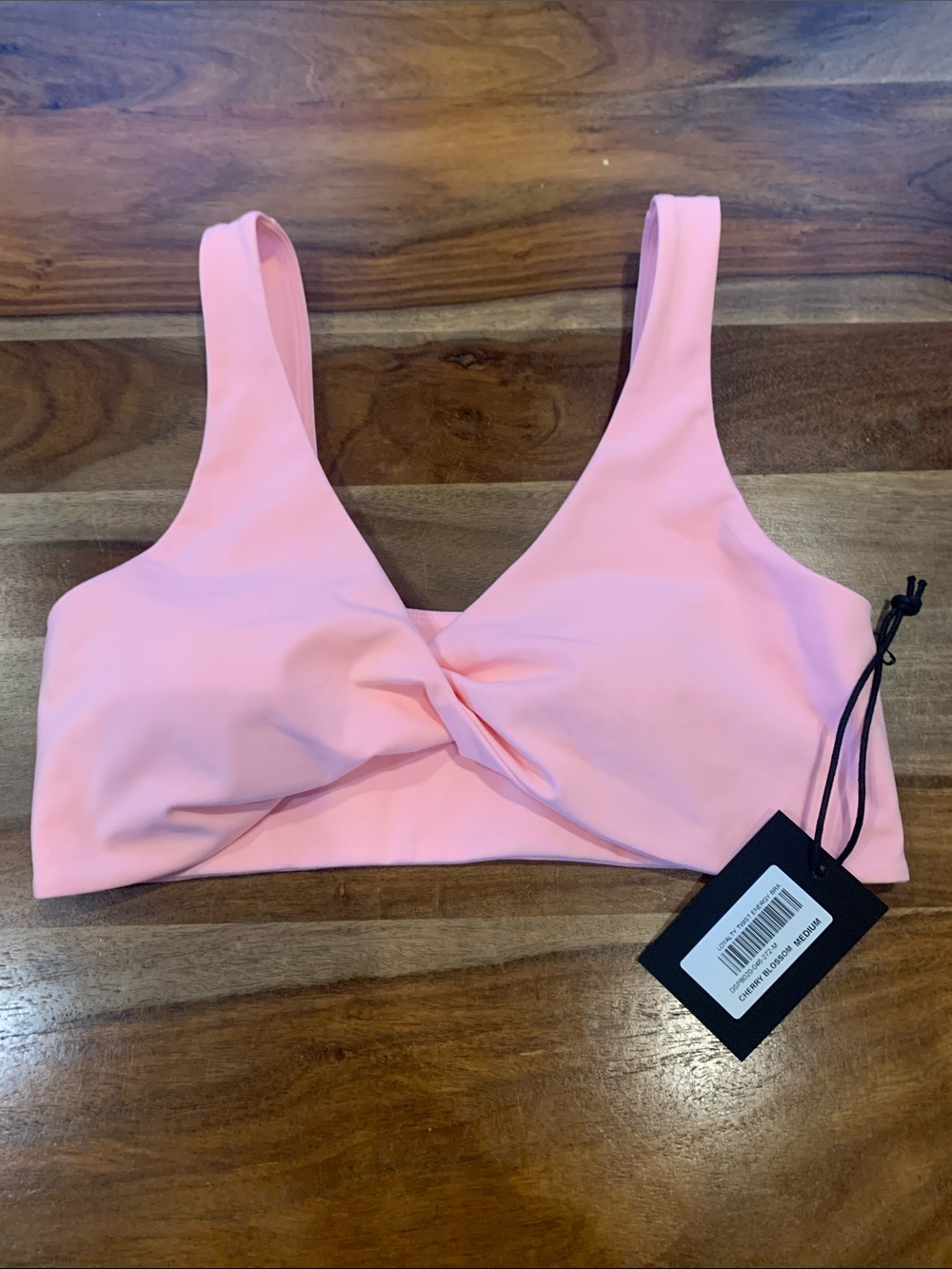 Darc Sport Pink Twist-Front Active Crop Tank